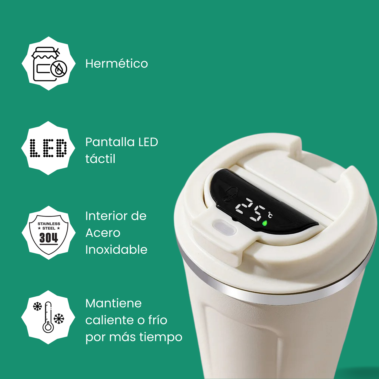 Mug Isotérmico Inteligente con Pantalla LED – 510ml