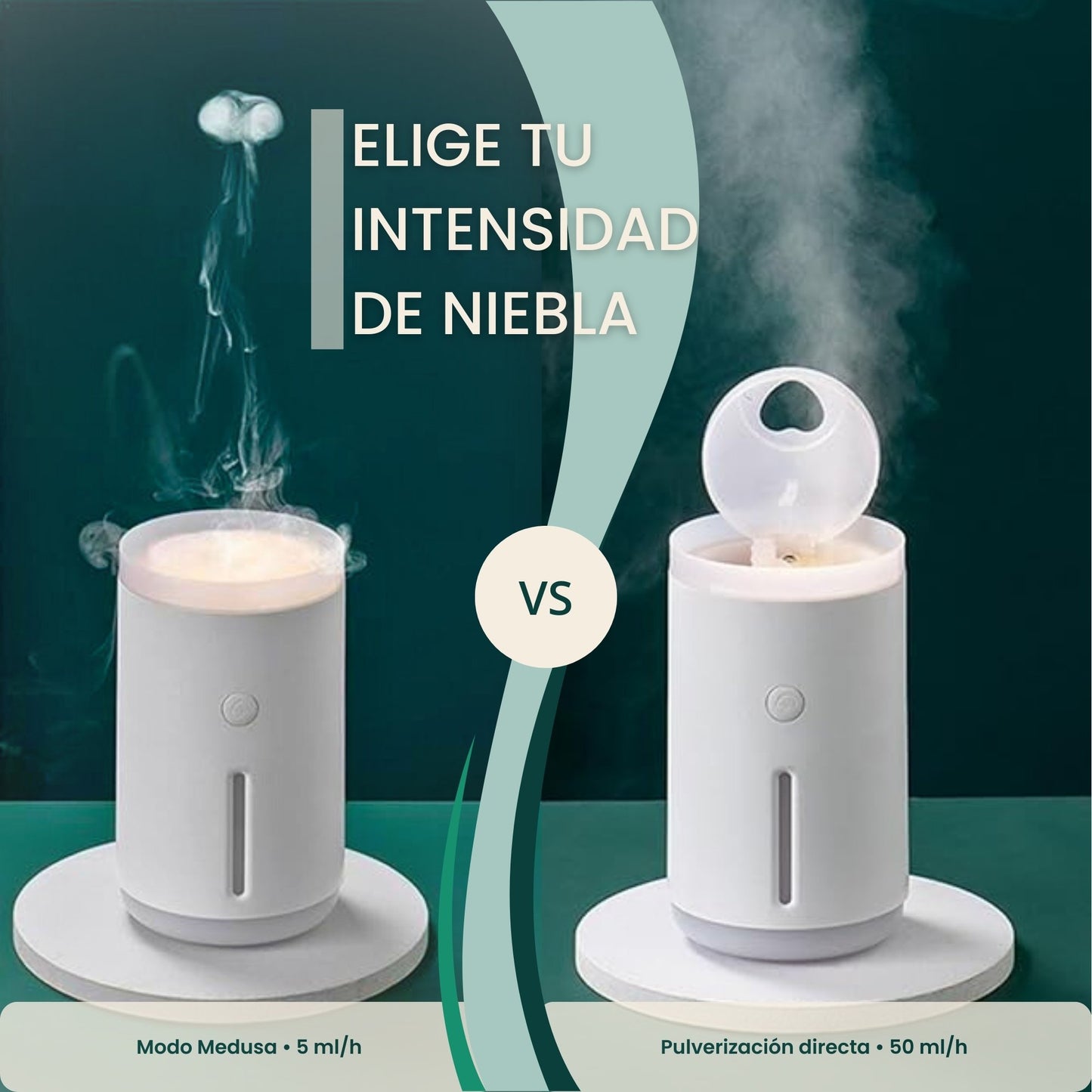 Humidificador Ultrasónico “Medusa” 360ml – Difusor de Aromas con Luz Cálida USB