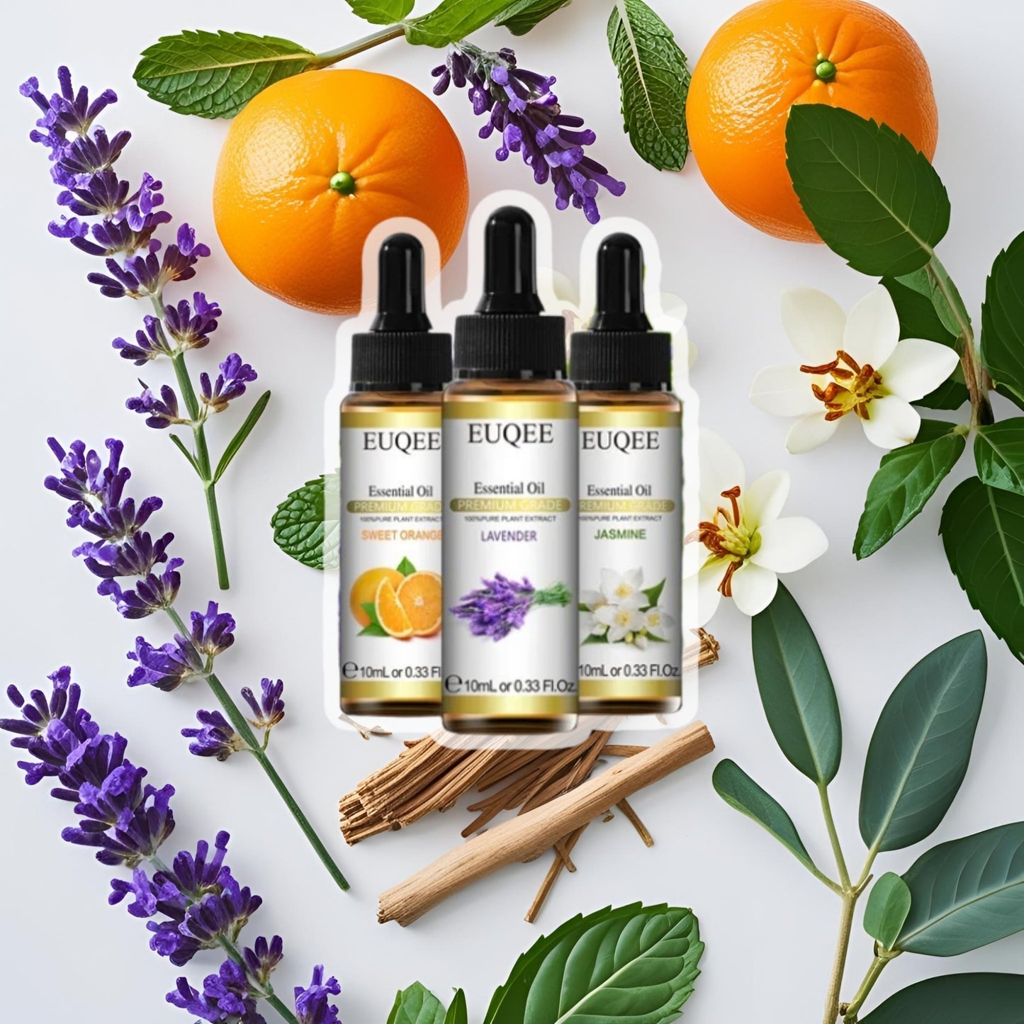 Aceites Esenciales EUQEE 10ml – Aromaterapia Natural para Humidificadores y Difusores